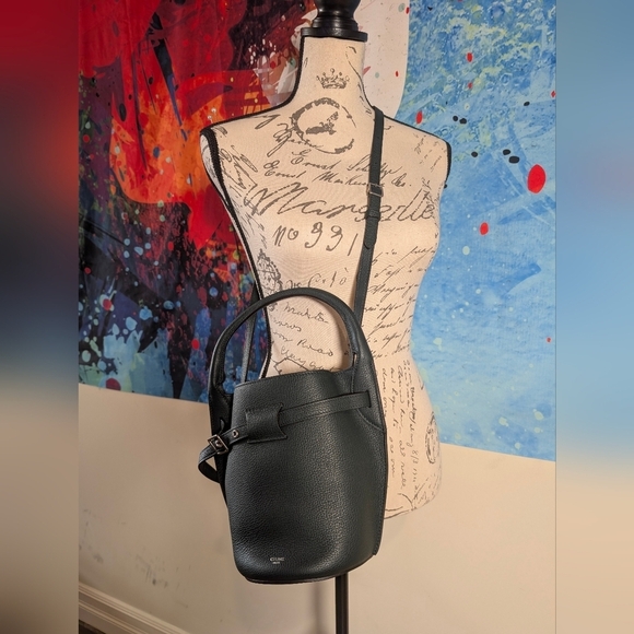 Celine Handbags - Celine Nano Bucket Bag - Amazone (Dark Teal), Silver